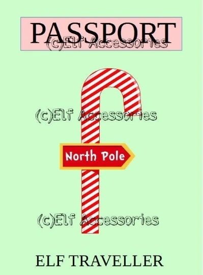 Female Elf Sized Passport - pdf - ready to print