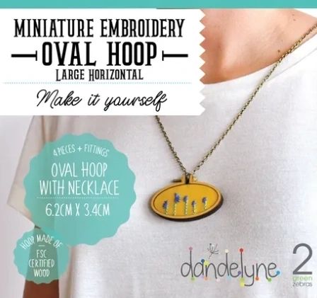 Dandelyne Necklace Mini embroidery hoops - varied sizes