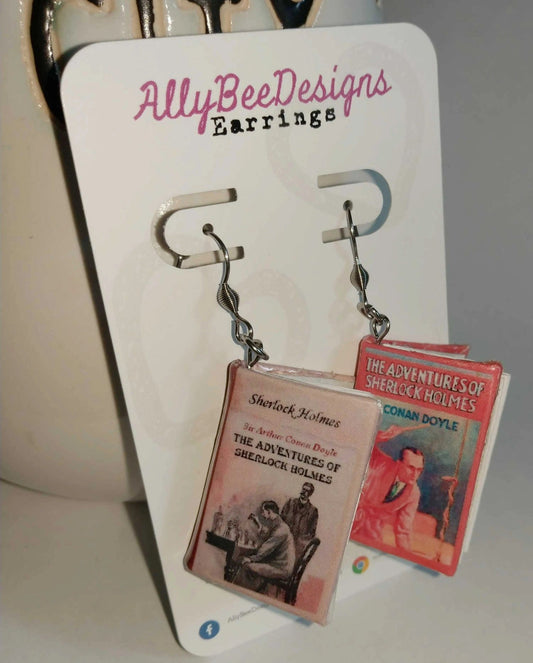 CUSTOM handmade to order mini book earrings