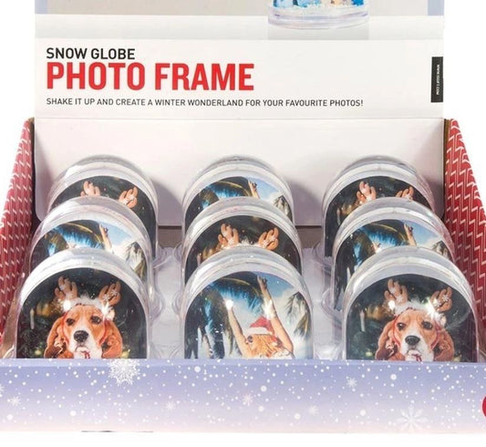 Snow Globe Photo Frame - add your own photos (holds 2!)