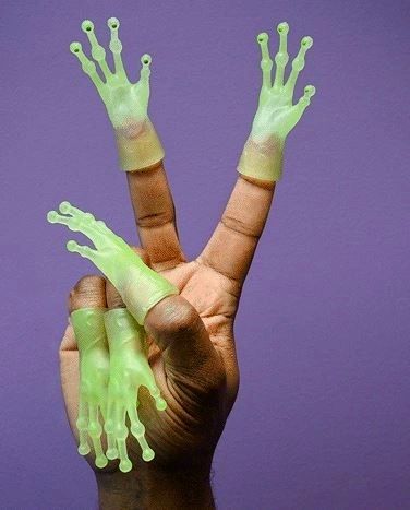 Glow in the dark Alien Hands...for your fingers!!