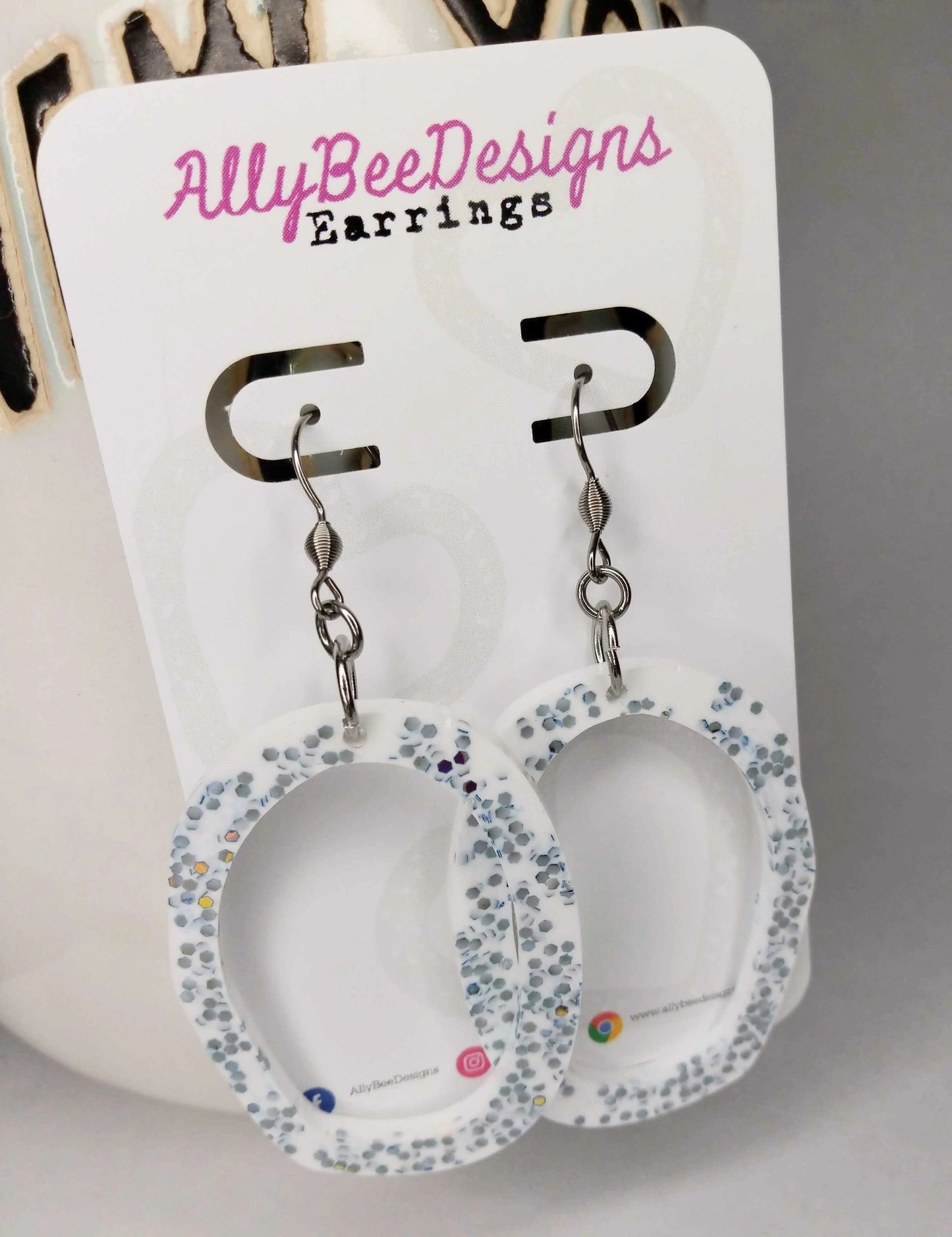 Mixed Designs Stud and Hook Dangle Earrings