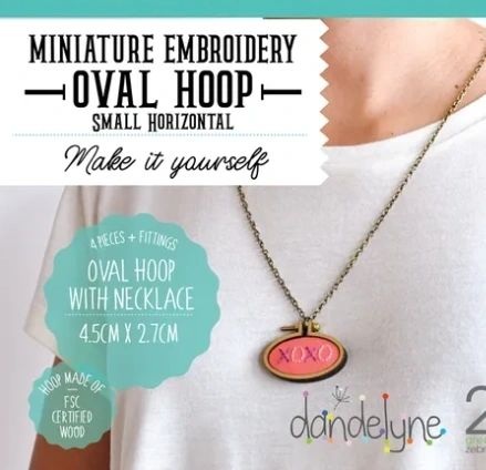 Dandelyne Necklace Mini embroidery hoops - varied sizes