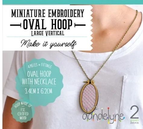 Dandelyne Necklace Mini embroidery hoops - varied sizes