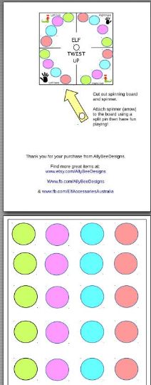 Miniature Twister Game - ready to print