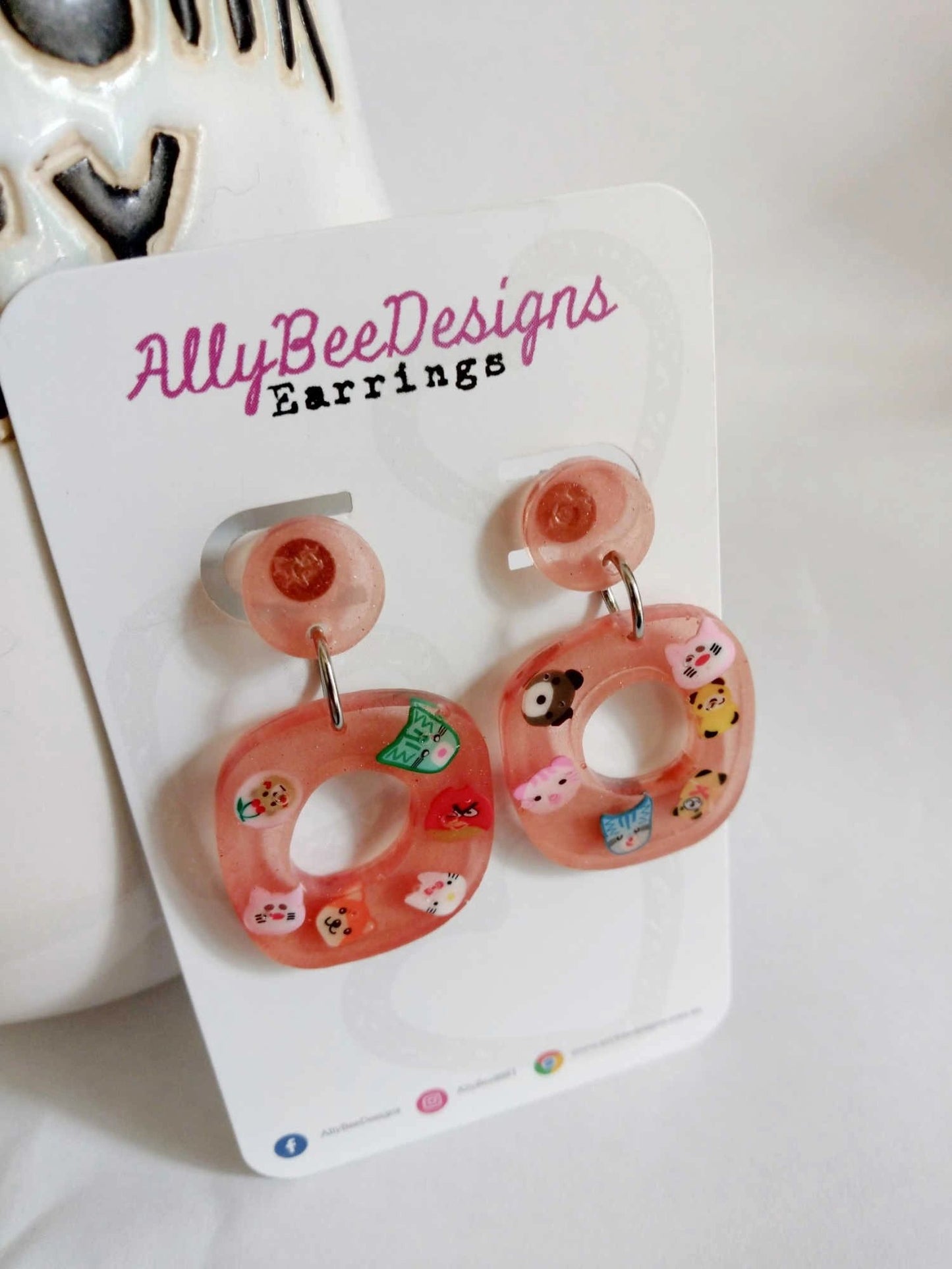 Mixed Designs Stud and Hook Dangle Earrings