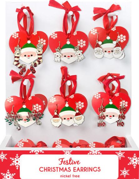 Novelty Christmas Themed Earrings for Pierced Ears