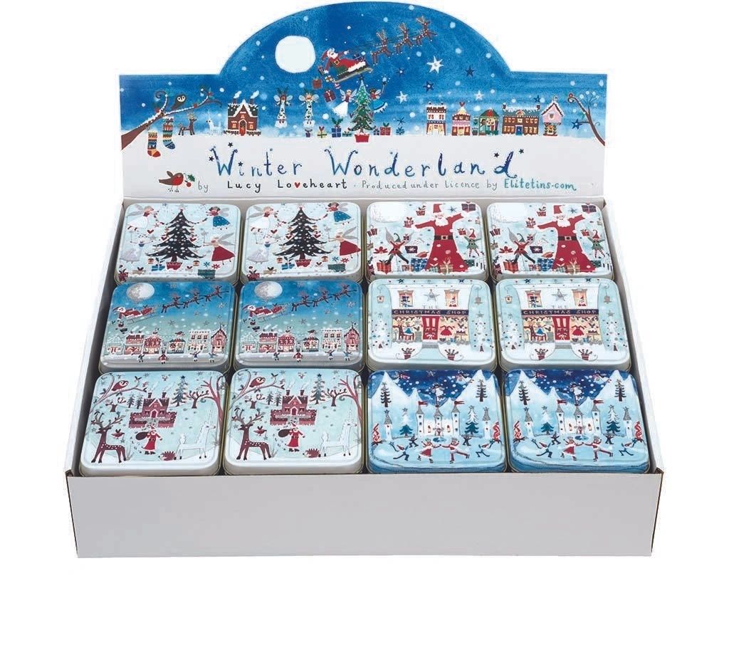 WINTER WONDERLAND SMALL SQUARE TIN