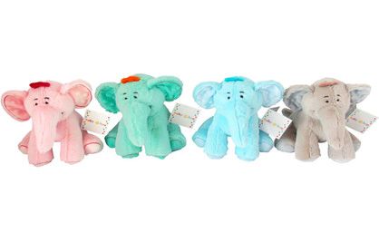 Super Soft Snuggle Elephant with chime baby safe rattle - 21cm