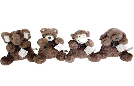Snuggle Pillow Toy - super soft fabric with fully enclosed soothing baby rattle - 30cm