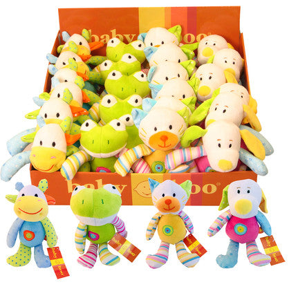 Soft Baby Rattle Toy - 24cm - choice of 4 animals