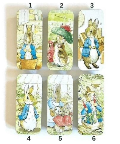 Beatrix Potter - PETER RABBIT MINI SLIDER TIN (6) DESIGNS