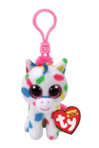 Clip on Beanie Boo- Harmonie Speckled Unicorn